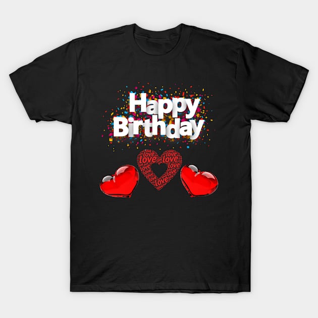 T-shirt happy birthday T-Shirt by Younis design 